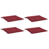 Vidaxl Gartenstuhl Kissen 4 ST 40x40x4 cm Oxford Stoff Wein rot