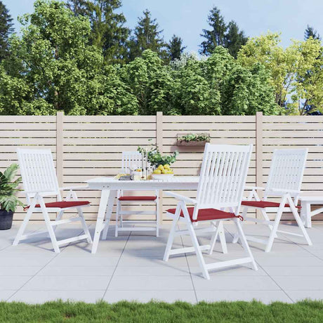 Vidaxl Gartenstuhl Kissen 4 ST 40x40x4 cm Oxford Stoff Wein rot