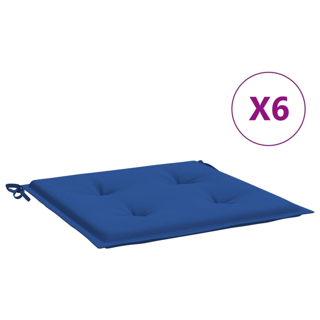 Vidaxl Gartenstuhl Kissen 6 Stcs 40x40x3 cm Oxford Fabric Royal Blue