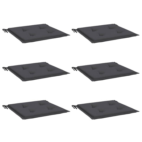 Vidaxl Gartenstuhlkissen 6 ST 50 x 50 x 4 cm Oxford Stoffanthrazit -gelöscht