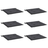 Vidaxl Gartenstuhlkissen 6 ST 50 x 50 x 4 cm Oxford Stoffanthrazit -gelöscht