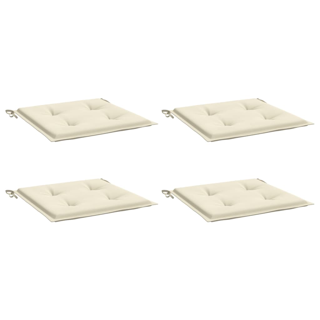 Vidaxl Gartenstuhl Kissen 4 ST 50 x 50 x 3 cm Oxford Stoff Crème -Colored