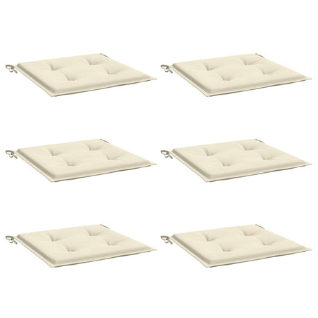 Vidaxl Gartenstuhl Kissen 6 ST 50 x 50 x 3 cm Oxford Stoff Crème -Colored