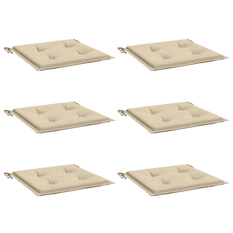 Vidaxl Gartenstuhl Kissen 6 ST 50 x 50 x 4 cm Oxford Stoff Beige