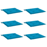 Vidaxl tuinstoelkussens 6 st 50x50x3 cm oxford stof blauw