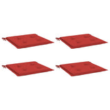Vidaxl Gartenstuhl Kissen 4 ST 50 x 50 x 4 cm Oxford Stoff rot