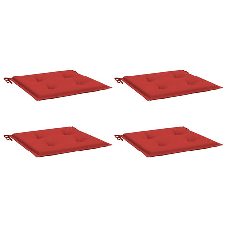 Vidaxl Gartenstuhl Kissen 4 ST 50 x 50 x 4 cm Oxford Stoff rot