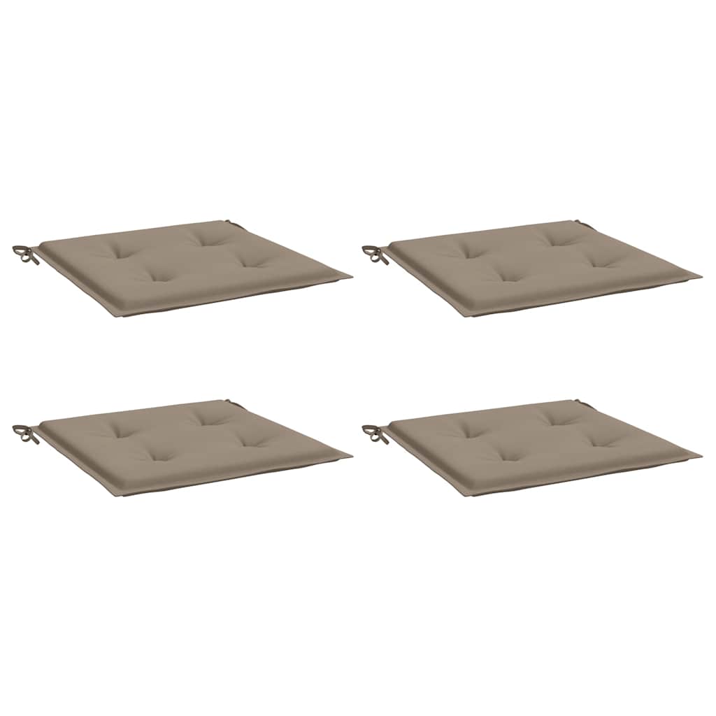 Vidaxl Gartenstuhl Kissen 4 ST 50 x 50 x 4 cm Oxford Stofftaupe