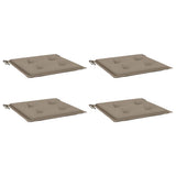 Vidaxl Gartenstuhl Kissen 4 ST 50 x 50 x 4 cm Oxford Stofftaupe