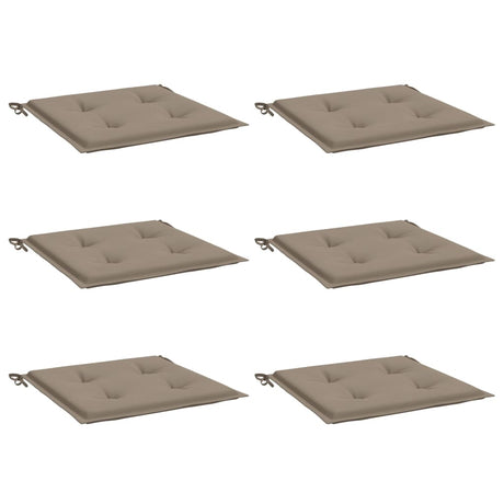 Vidaxl Gartenstuhl Kissen 6 ST 50 x 50 x 3 cm Oxford Stofftaupe