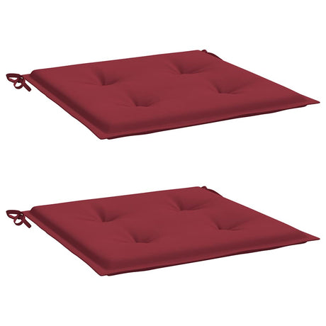 Vidaxl Gartenstuhl Kissen 2 ST 50 x 50 x 4 cm Oxford Stoff Wein rot