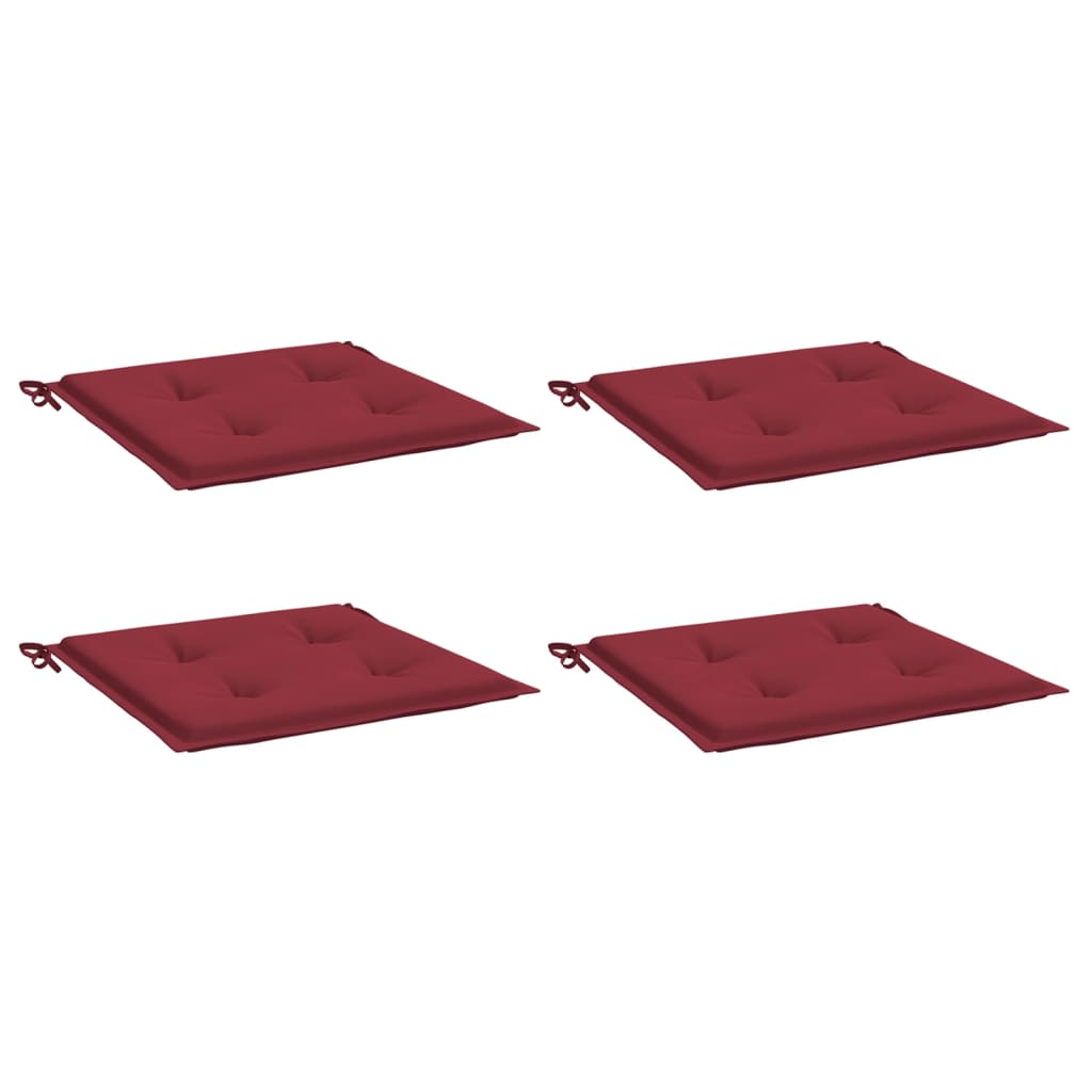 Vidaxl Garden chair cushions 4 st 50x50x3 cm Oxford fabric wine red