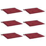 Vidaxl Garden Frea Poduszki 6 St 50x50x3 Cm Oxford Fabric Wine Red