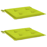 Vidaxl Gartenstuhl Kissen 2 ST 50 x 50 x 4 cm Oxford Stoff hellgrün