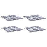 Vidaxl Gartenstuhl Kissen 4 ST 50 x 50 x 3 cm Oxford Stoff Diamond Muster grau