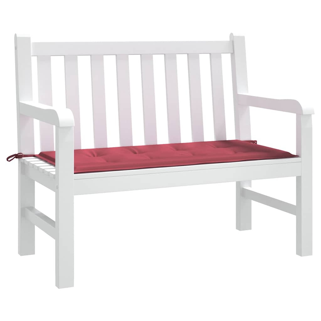 Vidaxl Gartenbank Kissen 120x50x4 cm Oxford Stoff Wein rot