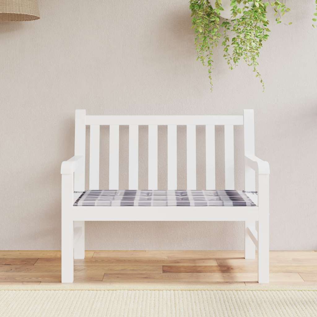 Vidaxl Gartenbank Kissen 120x50x4 cm Oxford Stoff Diamond Muster grau