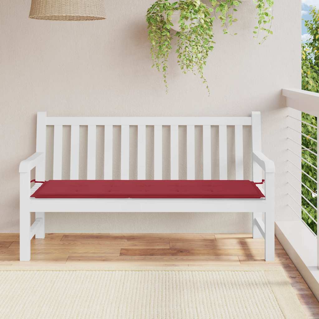 Vidaxl Garden Bench Kissen 150x50x4 cm Oxford Stoff Wein rot