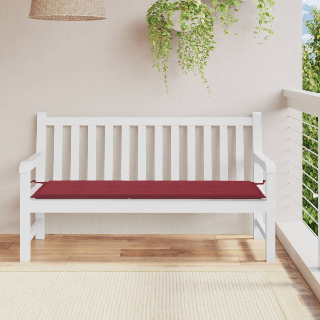 Vidaxl Garden Bench Cushion 150x50x3 CM Oxford Fabric Wine Red