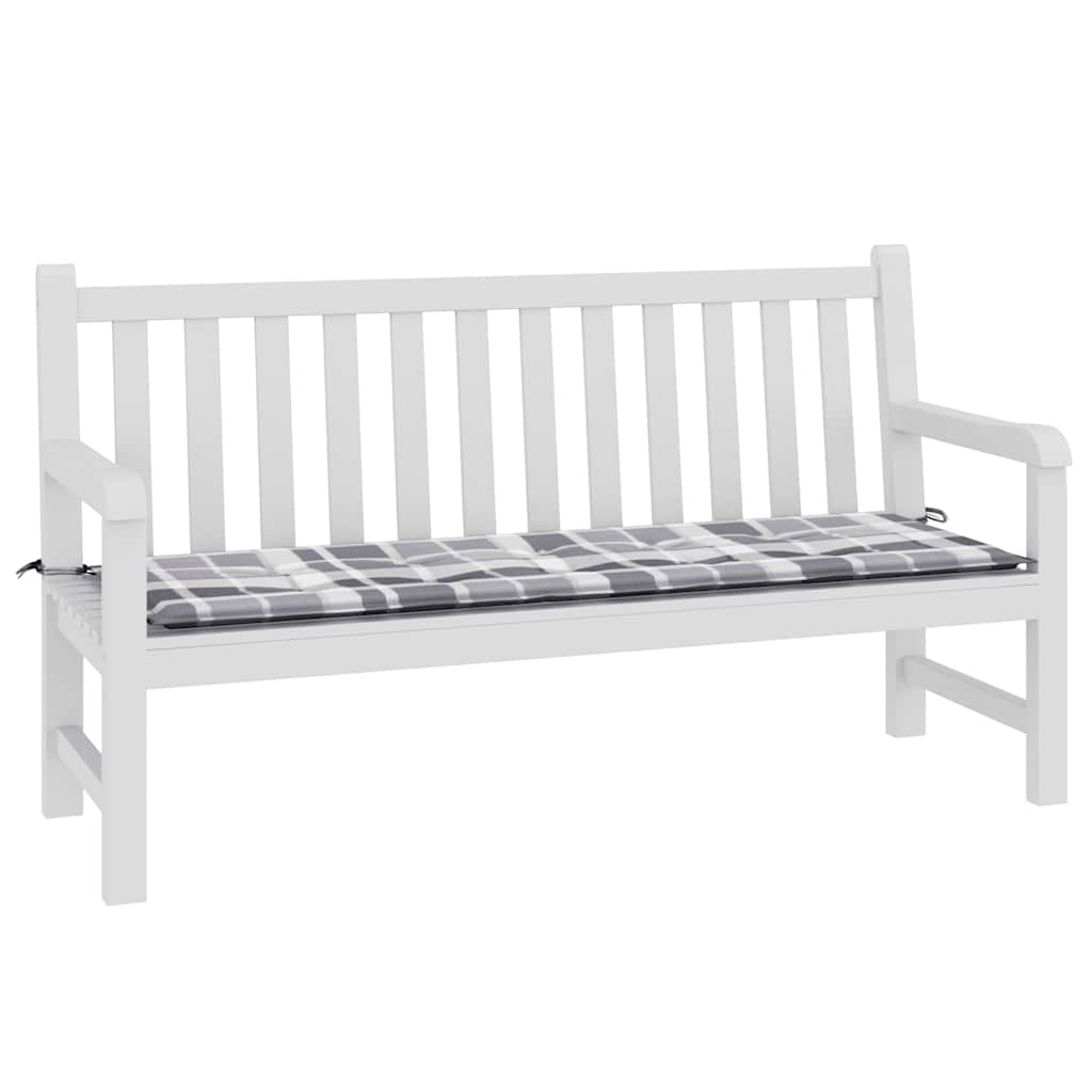 Vidaxl Gartenbank Kissen 150x50x4 cm Oxford Stoff Diamond Muster grau