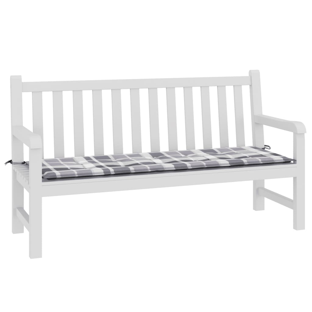 Vidaxl Garden Bench polštář 150x50x3 cm Oxfordská textilie Diamantový vzorec šedá