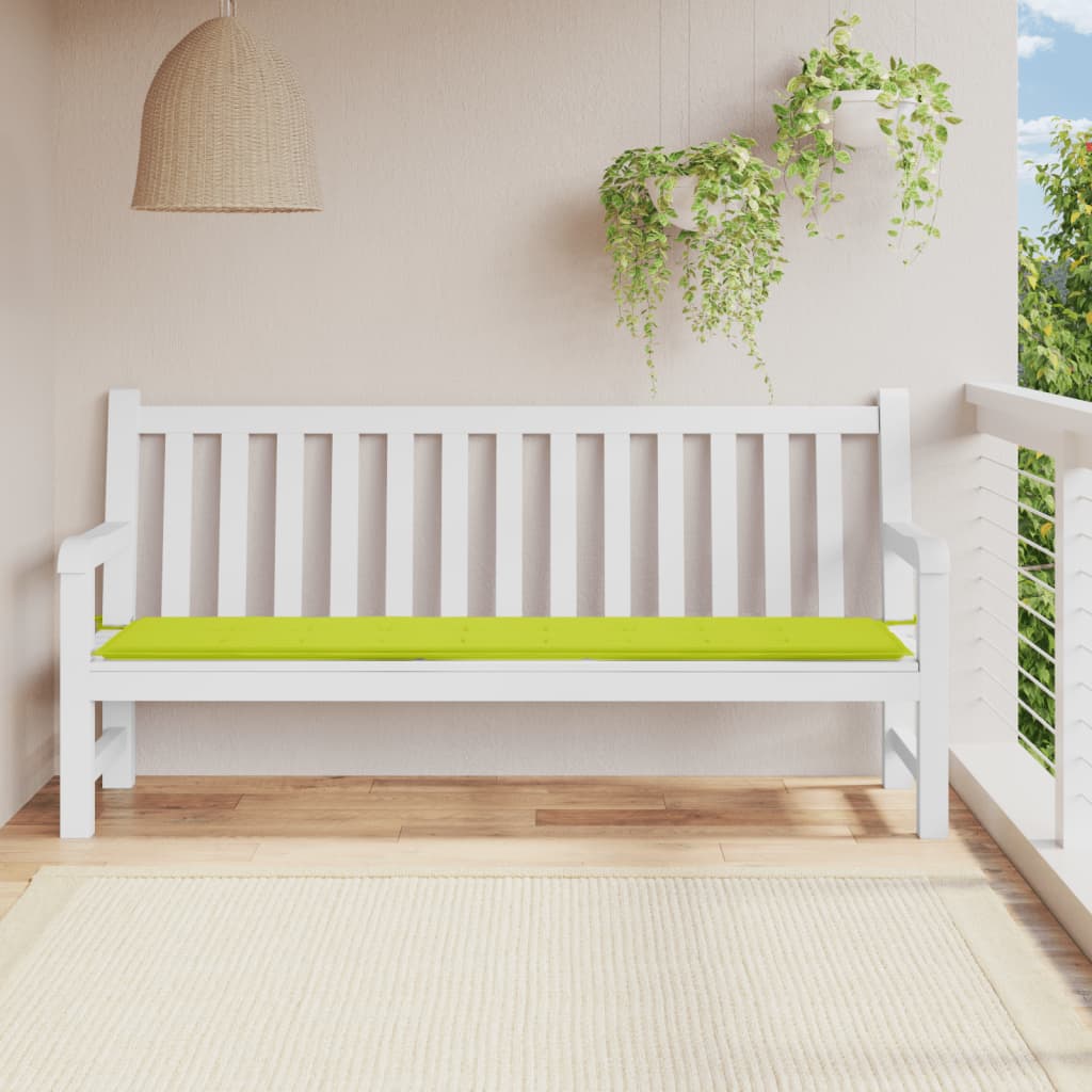 Vidaxl Garden Bench polštář 200x50x3 cm Oxfordská látka čistá zelená