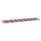 Vidaxl Gartenbank Kissen 200x50x4 cm Oxford Stoff Diamond Muster rot