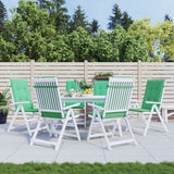 Vidaxl Gartenstuhlkissen 6 St. hoher Rücken 120x50x3 cm Stoff grün