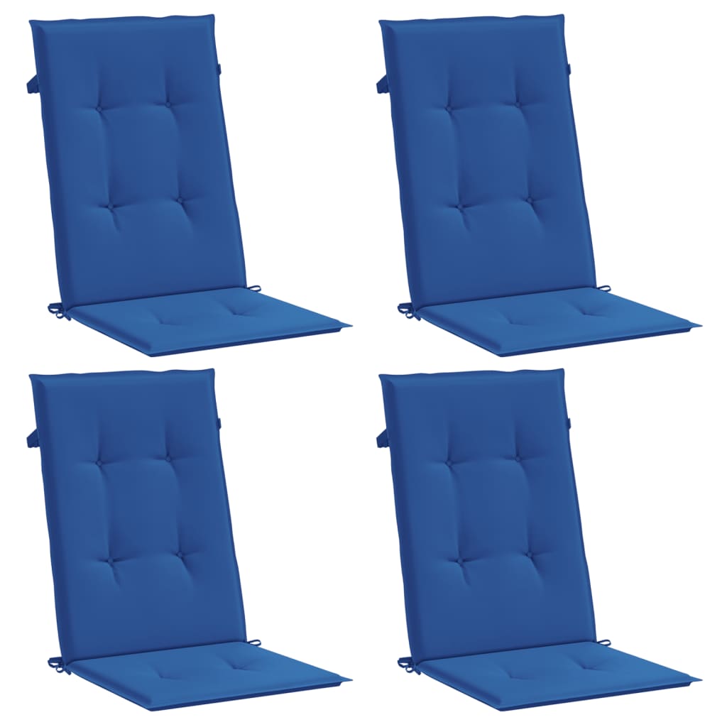 Bidaxl Garden Chair Cushions 4 Sted tillbaka 120x50x3 cm tyg Royal Blue