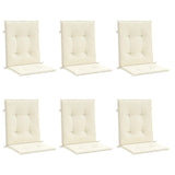 Vidaxl Gartenstuhlkissen 6 Stcs 100x50x3 cm Oxford Stoffcreme -Colored