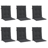 Vidaxl Gartenstuhl Kissen 6 Stcs 100x50x3 cm Oxford Stoff schwarz