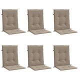 Vidaxl Gartenstuhl Kissen 6 Stcs 100x50x3 cm Oxford Stofftaupe