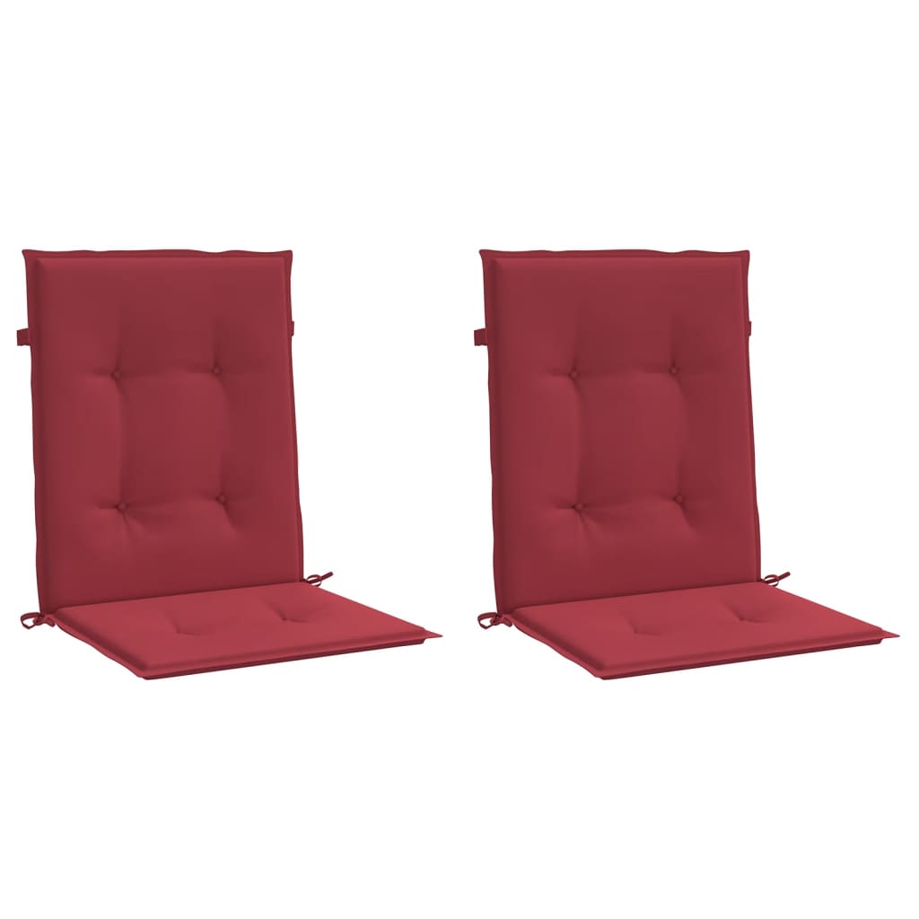 Bidaxl Garden Chair Cushions 2 ST 100x50x3 CM Oxford Fabric Wine Red