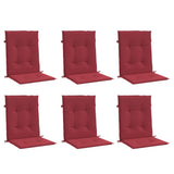 Vidaxl Gartenstuhl Kissen 6 Stcs 100x50x3 cm Oxford Stoff Wein rot