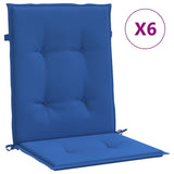 Vidaxl Garden Stol Puder 6 PCS 100x50x3 cm Oxford Fabric Royal Blue