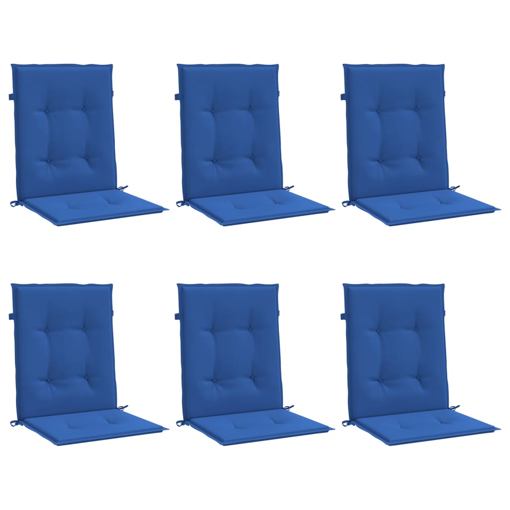 Vidaxl Garden Stol Puder 6 PCS 100x50x3 cm Oxford Fabric Royal Blue