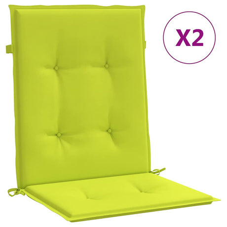 Vidaxl Gartenstuhl Kissen 2 Stcs 100x50x3 cm Oxford Stoff klar grün