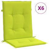 Vidaxl Gartenstuhl Kissen 6 Stcs 100x50x3 cm Oxford Stoff klare Grün