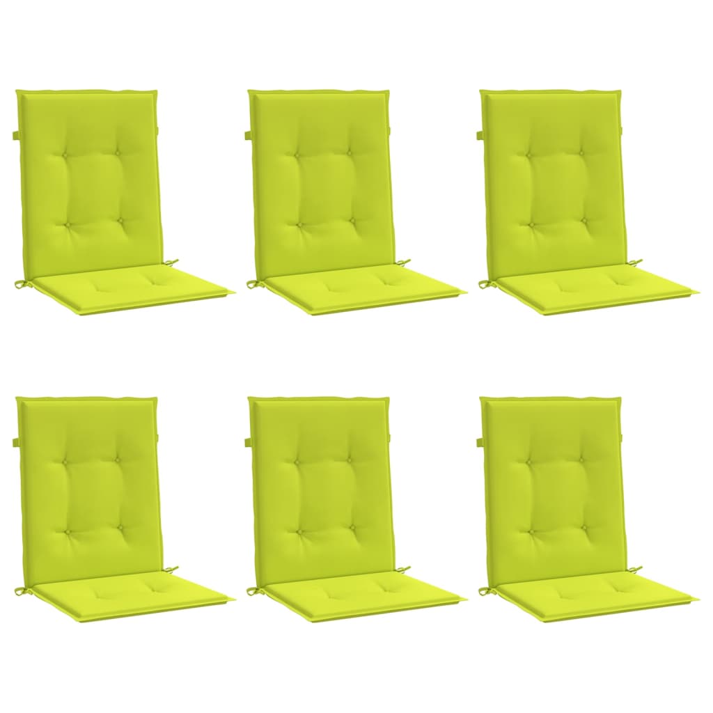 Vidaxl Garden Stol Puder 6 PCS 100x50x3 cm Oxford Fabric Clear Green