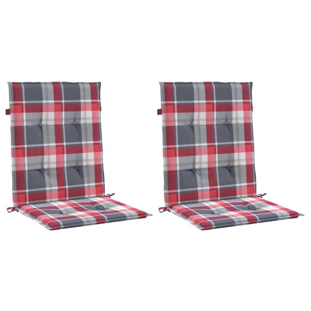 VidaXL Garden chair cushions 2 st 100x50x3 cm Oxford fabric diamond pattern red