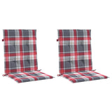 VidaXL Garden chair cushions 2 st 100x50x3 cm Oxford fabric diamond pattern red