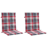 Vidaxl Gartenstuhl Kissen 2 ST 100x50x3 cm Oxford Stoff Diamond Muster rot