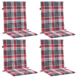 Vidaxl Gartenstuhl Kissen 4 Stcs 100x50x3 cm Oxford Stoff Diamond Muster rot