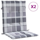 Vidaxl Gartenstuhl Kissen 2 Stcs 100x50x3 cm Oxford Stoff Diamond Muster grau
