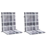 Vidaxl Gartenstuhl Kissen 2 Stcs 100x50x3 cm Oxford Stoff Diamond Muster grau