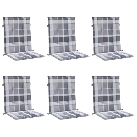 Vidaxl Gartenstuhl Kissen 6 Stcs 100x50x3 cm Oxford Stoff Diamond Muster grau