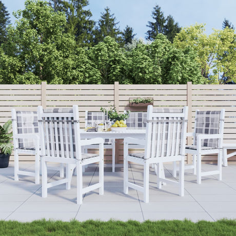 Vidaxl Gartenstuhl Kissen 6 Stcs 100x50x3 cm Oxford Stoff Diamond Muster grau