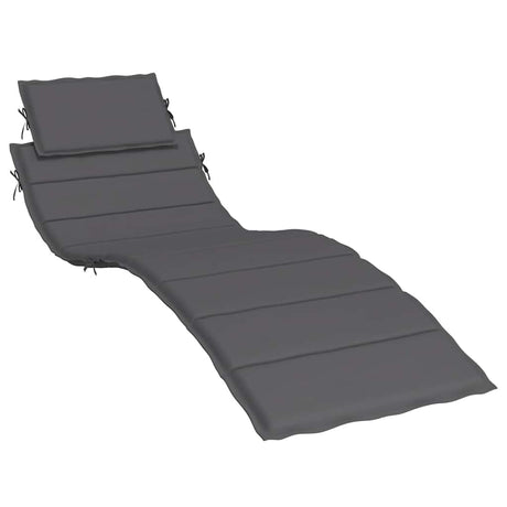 Vidaxl Lounger Kissen 186x58x4 cm Oxford -Stoff -Anthrazit -Gelenkt