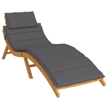Vidaxl Lounger Kissen 186x58x4 cm Oxford -Stoff -Anthrazit -Gelenkt