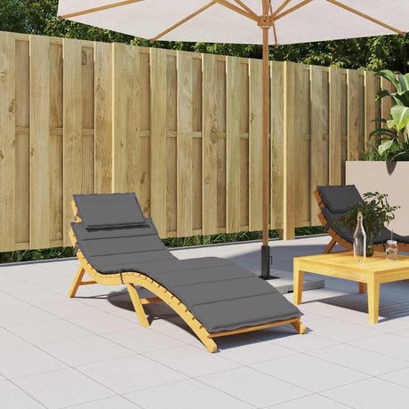 Vidaxl Lounger Kissen 186x58x4 cm Oxford -Stoff -Anthrazit -Gelenkt